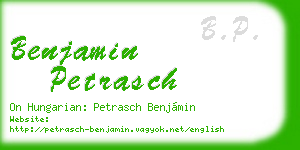benjamin petrasch business card
